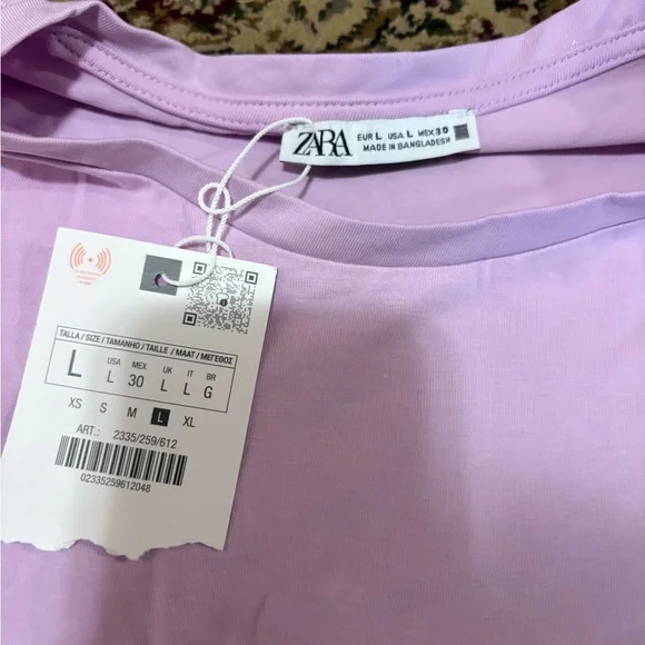 NWT Zara pink cropped tee - Picture 3 of 4